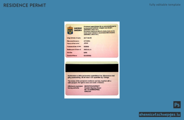 Beispiel einer schwedischen Daueraufenthaltskarte